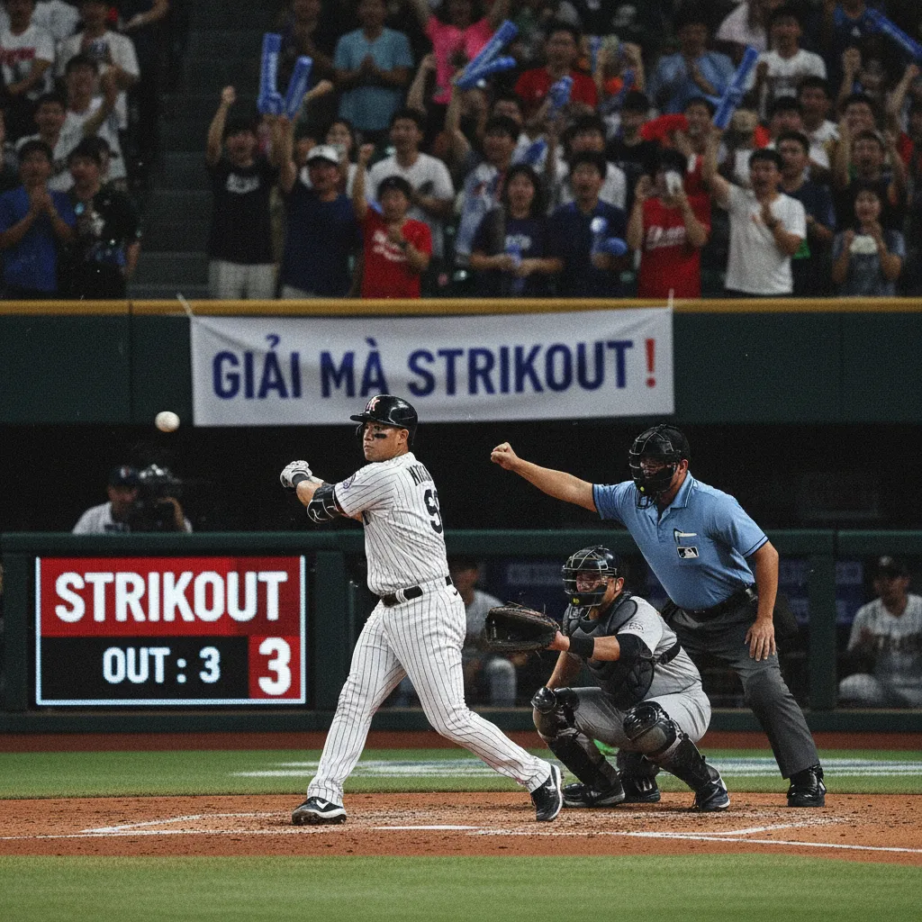Batter vung gậy trượt bóng gây ra swinging strike